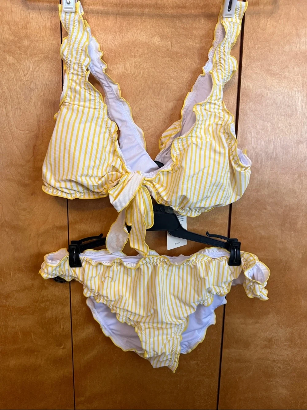 NWT - CupShe Sunny Picnic Striped Bikini Set size XL